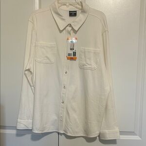 32 Heat XXL Very Soft Cream Button Down Shirt